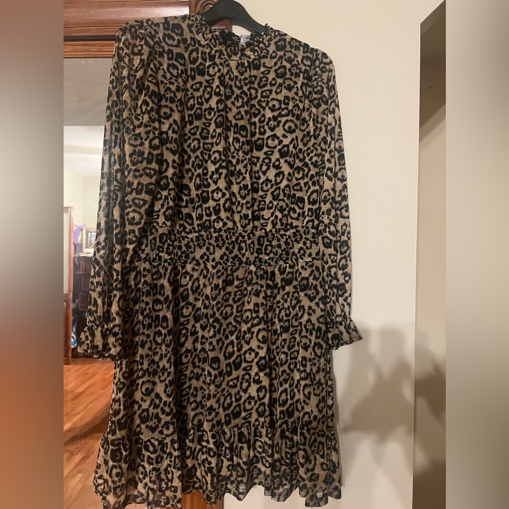 MIDI cheetah print dress NWT size XL